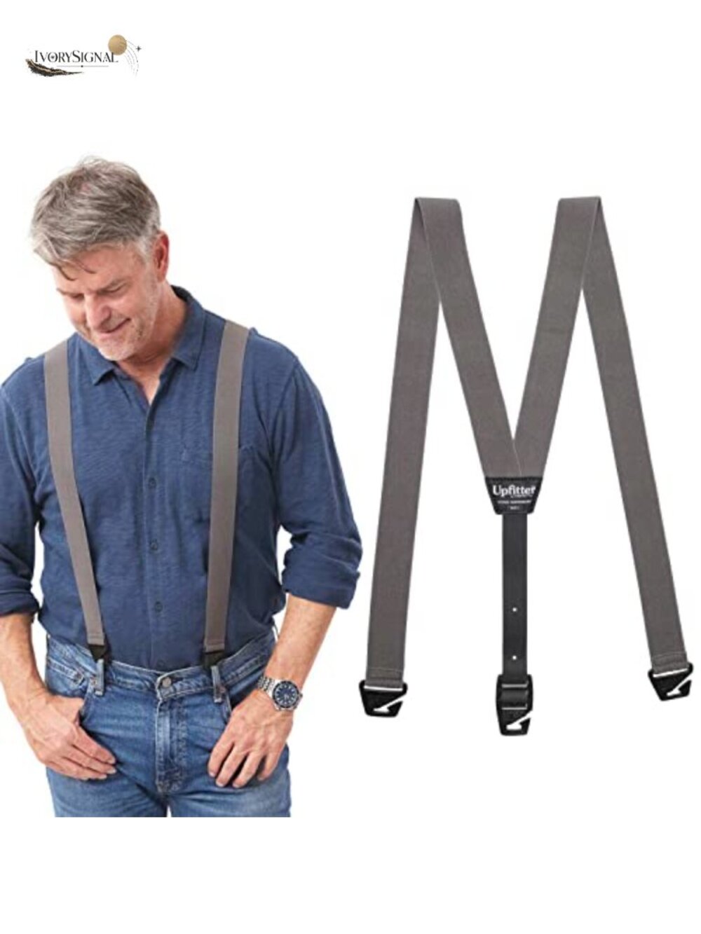 Hidden Suspenders for Men Under Clothes - 3 Point Belt Loop Adjustable